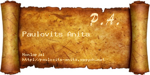 Paulovits Anita névjegykártya